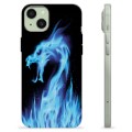 Husă TPU - iPhone 15 Plus - Dragon din Foc Albastru