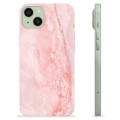 Husă TPU - iPhone 15 Plus - Marmură Roz