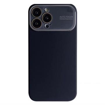 Husă iPhone 15 Pro Liquid Silicone cu Protecție din Sticlă pentru Lentile - Negru