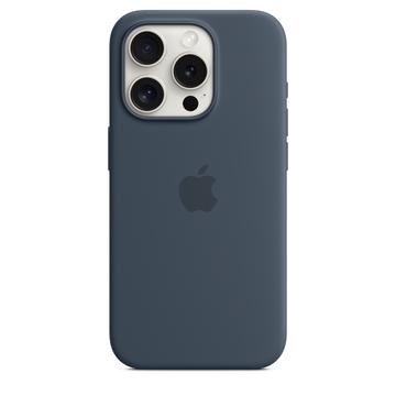 Husă Silicon iPhone 15 Pro Max cu MagSafe - Apple MT1P3ZM/A (Ambalaj Deschis - Excelent) - Furtuna Albastru