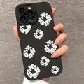 Husă TPU iPhone 15 Pro Max cu design de coroană de bumbac - negru