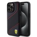 Husă iPhone 15 Pro Max Ferrari Perforated Slanted Line - Negru