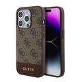 Carcasă pentru iPhone 15 Pro Max Guess 4G Stripe Case - compatibilă MagSafe - maro
