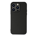 Husă Hibrid pentru iPhone 15 Pro Max - Fibră Carbon - Negru