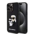 iPhone 15 Pro Max Karl Lagerfeld 3D Karl & Choupette NFT Case - Negru