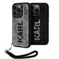 Husa iPhone 15 Pro Max - Karl Lagerfeld Reversible Sequins - Negru / Argintiu