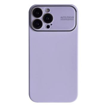 Husă iPhone 15 Pro Max Liquid Silicone cu Protecție din Sticlă pentru Lentile - Violet