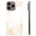 Husă TPU - iPhone 15 Pro Max - Marmură Perla Aurie