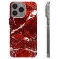 Husă TPU - iPhone 15 Pro Max - Marmură Roșie