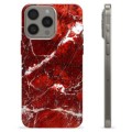 Husă TPU - iPhone 15 Pro Max - Marmură Roșie