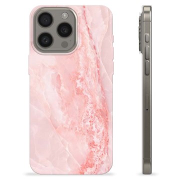 Husă TPU - iPhone 15 Pro Max - Marmură Roz