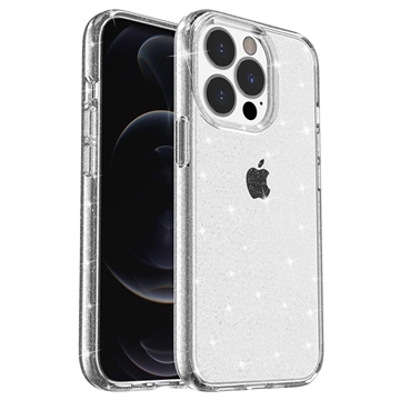 Husă Hibrid iPhone 15 Pro - Stylish Glitter - Alb