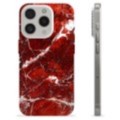 Husă TPU - iPhone 15 Pro - Marmură Roșie