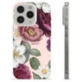 Husă TPU - iPhone 15 Pro - Flori Romantice