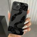 Husă TPU cu model de șarpe pentru iPhone 15 - negru