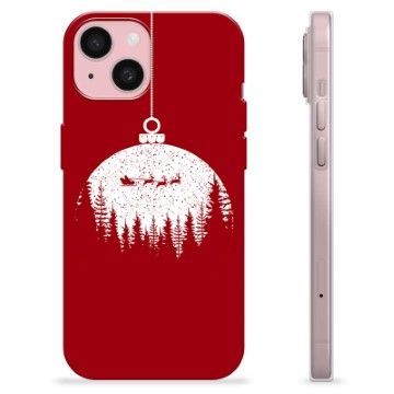 Husă TPU - iPhone 15 - Glob Crăciun