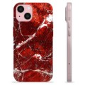 Husă TPU - iPhone 15 - Marmură Roșie