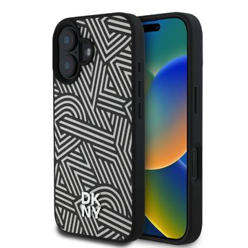 Husă iPhone 16 DKNY Crosswalk Model - compatibil MagSafe - Fildeș / Negru