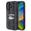 Husă iPhone 16 Lacoste Blend Monogram - Compatibilă cu MagSafe - Negru