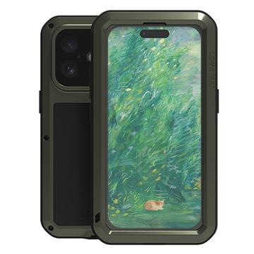 Husă Hibrid iPhone 16 - Love Mei Powerful - Verde