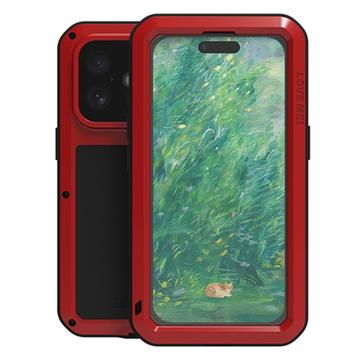 Husă Hibrid iPhone 16 - Love Mei Powerful - Roșu