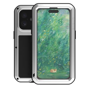 Husă Hibrid iPhone 16 - Love Mei Powerful - Argintiu