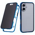 Husă Magnetică Sticlă Temperată iPhone 16 - Confidențialitate - Albastru