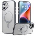 Husă hibridă cu suport magnetic iPhone 16 - Gri