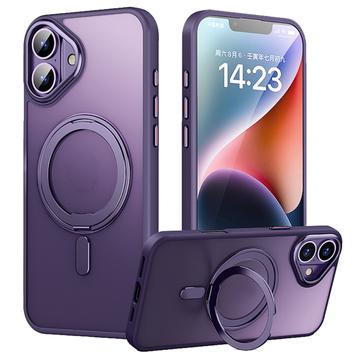 Husă hibridă cu suport magnetic iPhone 16 - Violet