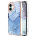 Husă TPU iPhone 16 - Model de Marmură IMD Galvanizat