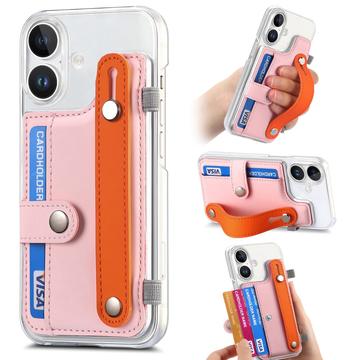 Husă din plastic CY1 pentru iPhone 16 - slot pentru carduri, brățară, suport pentru încheietură