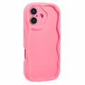 Husă TPU iPhone 16 Plus Candy Color Wavy - Roz Intens