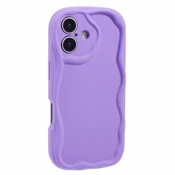 Husă TPU iPhone 16 Plus Candy Color Wavy - Violet