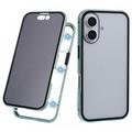 Husă Magnetică Sticlă Temperată iPhone 16 Plus - Confidențialitate - Verde