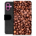 Husă Portofel Premium - iPhone 16 Plus - Boabe de Cafea