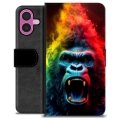 Husă Portofel Premium - iPhone 16 Plus - Gorilă