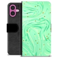 Husă Portofel Premium - iPhone 16 Plus - Mentă Verde