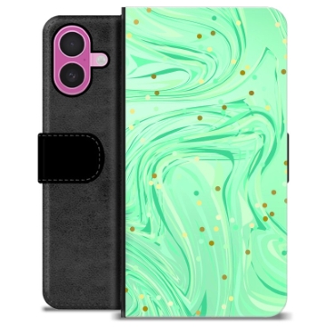 Husă Portofel Premium - iPhone 16 Plus - Mentă Verde