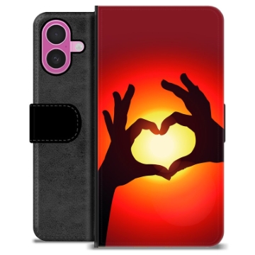 Husă Portofel Premium - iPhone 16 Plus - Silueta Inimii