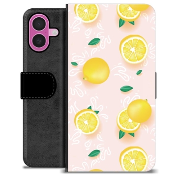 Husă Portofel Premium - iPhone 16 Plus - Model Lămâie