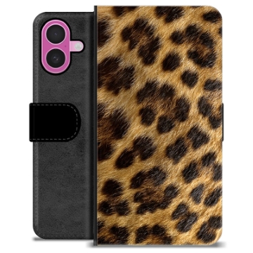 Husă Portofel Premium - iPhone 16 Plus - Leopard