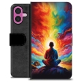 Husă Portofel Premium - iPhone 16 Plus - Meditație