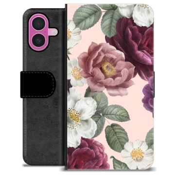 Husă Portofel Premium - iPhone 16 Plus - Flori Romantice