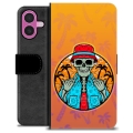 Husă Portofel Premium - iPhone 16 Plus - Vară Scheletică