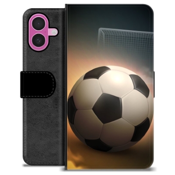 Husă Portofel Premium - iPhone 16 Plus - Fotbal