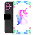 Husă Portofel Premium - iPhone 16 Plus - Unicorn