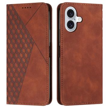 Husa portofel cu model romb iPhone 16 Plus cu închidere magnetică