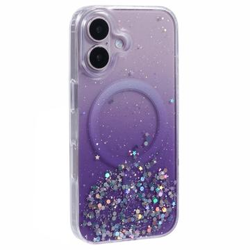 Husă MagSafe iPhone 16 Plus Sparkle Glow - Violet