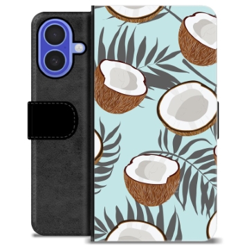 Husă Portofel Premium - iPhone 16 - Cocos