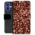 Husă Portofel Premium - iPhone 16 - Boabe de Cafea